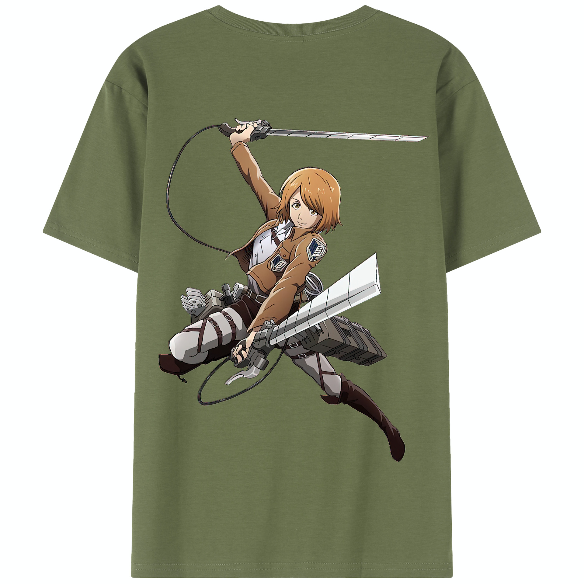 （画像用） 進撃の巨人 ペトラ·ラル Attack on Titan Petra Rall 綿100％半袖Tシャツ（背面プリント）